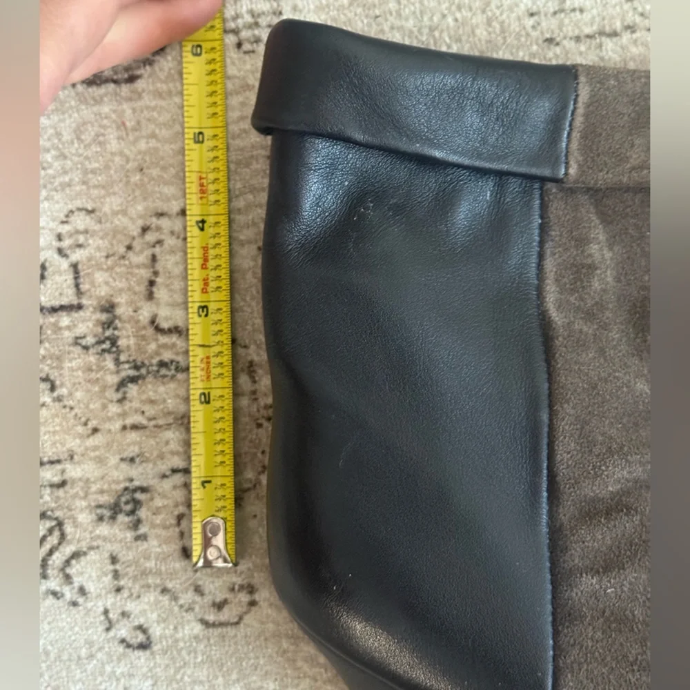 Isabel Marant Brown Suede and Black Leather Pointed Short Boots - Picture 5 of 11
